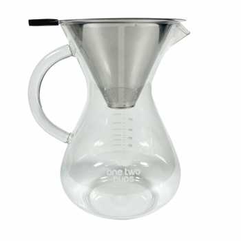 Gambar produk One Two Cups Coffee Server Chemex Drip Pour Over with Filter 800ml - YD-KT001