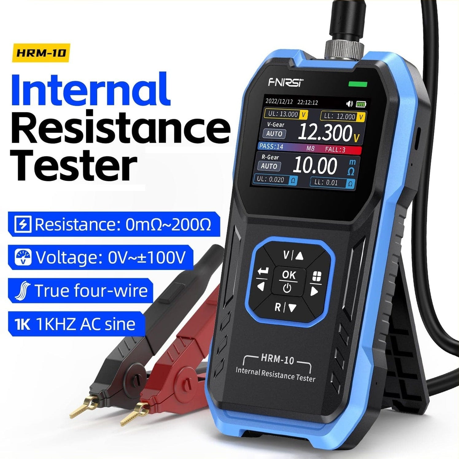 FNIRSI Battery Voltage Internal Resistance Tester Portable 1000mAh - HRM-10 Gambar produk FNIRSI Battery Voltage Internal Resistance Tester Portable 1000mAh - HRM-10