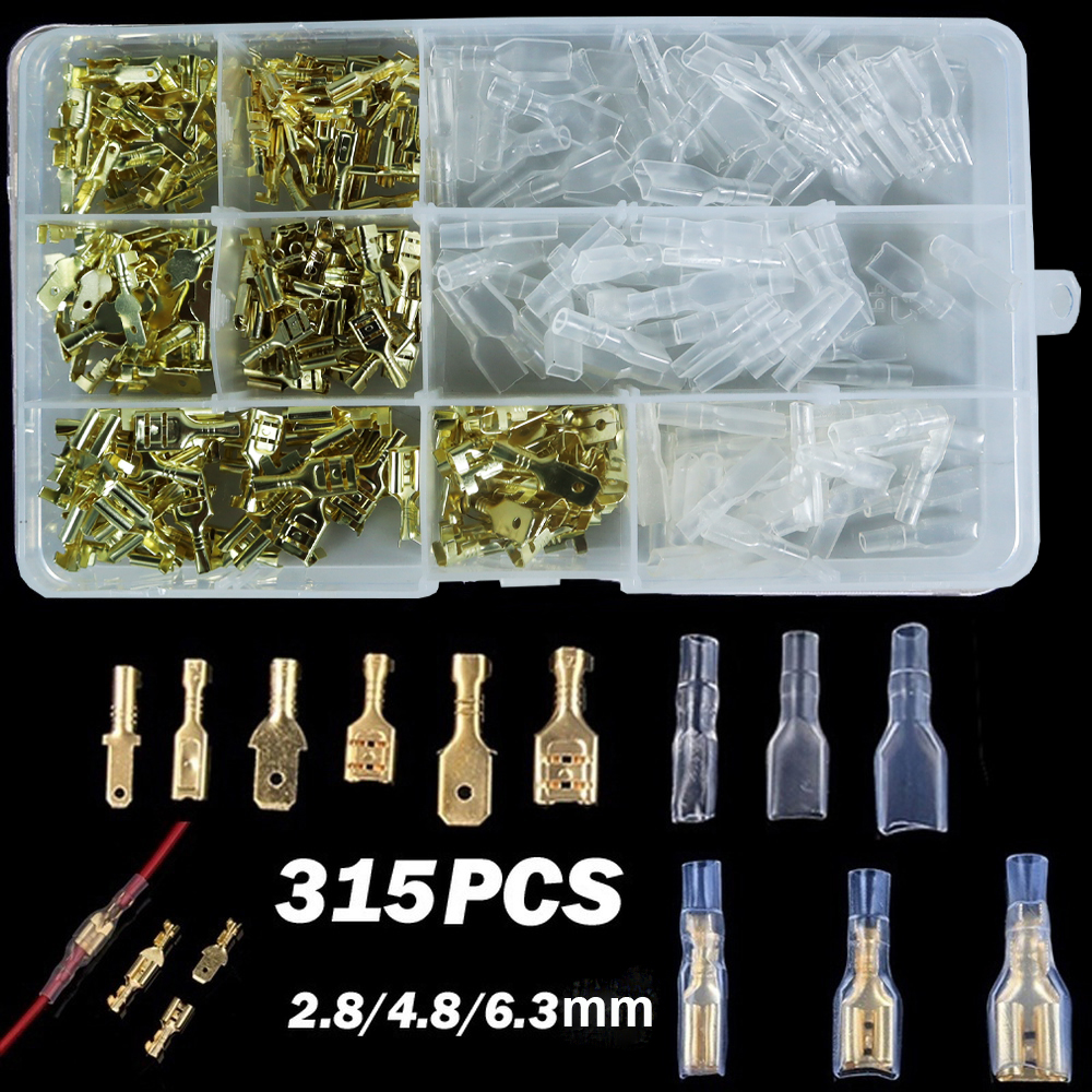 Taffware Skun Terminal Gepeng Insulated Connector Male Female 315 PCS - MA3 Gambar produk Taffware Skun Terminal Gepeng Insulated Connector Male Female 315 PCS - MA3