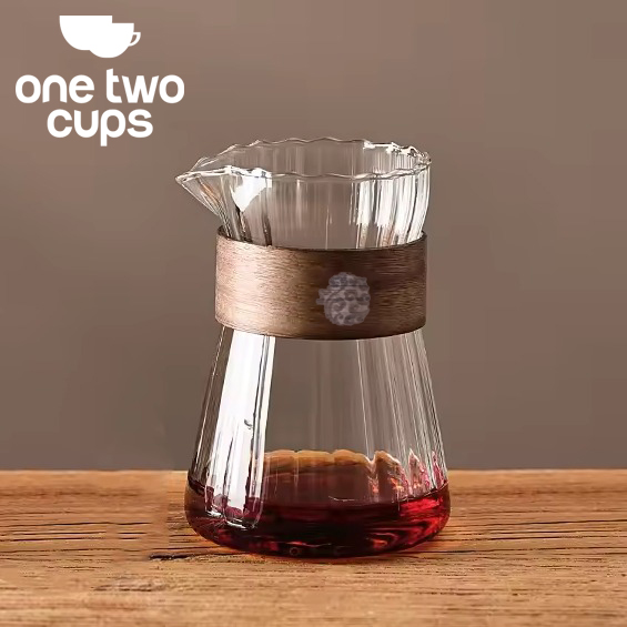 One Two Cups Teko Kopi Pour Over Coffee Server Glass Carafe 500ml - FM-5ML2 Gambar produk One Two Cups Teko Kopi Pour Over Coffee Server Glass Carafe 500ml - FM-5ML2