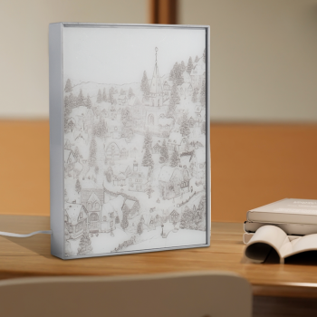 Gambar produk YORYZENG Lampu Meja Hias Lukisan 3in1 Color LED USB 30.5cm Christmas Snow - YY31