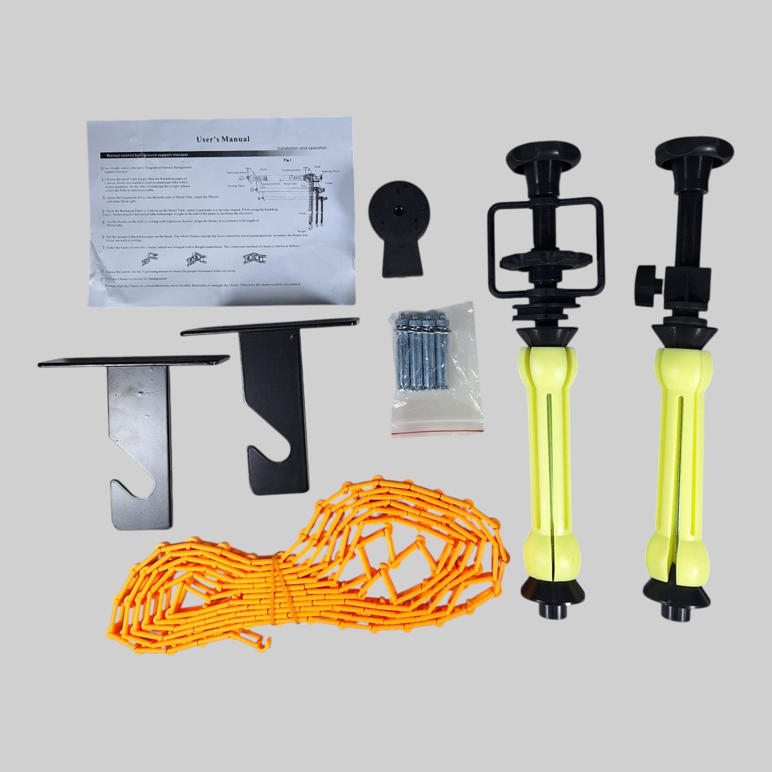 RUNJINFOTO Holder Backdrop Manual Expander Roller Studio Background 1 Axis - RF-15 Gambar produk RUNJINFOTO Holder Backdrop Manual Expander Roller Studio Background 1 Axis - RF-15