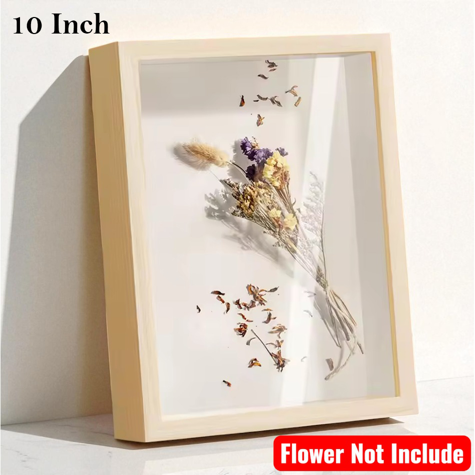 YIXUE Bingkai Foto Ornamen Minimalist Wooden Shadow Box Stand 3D 10 Inch - YE5 Gambar produk YIXUE Bingkai Foto Ornamen Minimalist Wooden Shadow Box Stand 3D 10 Inch - YE5