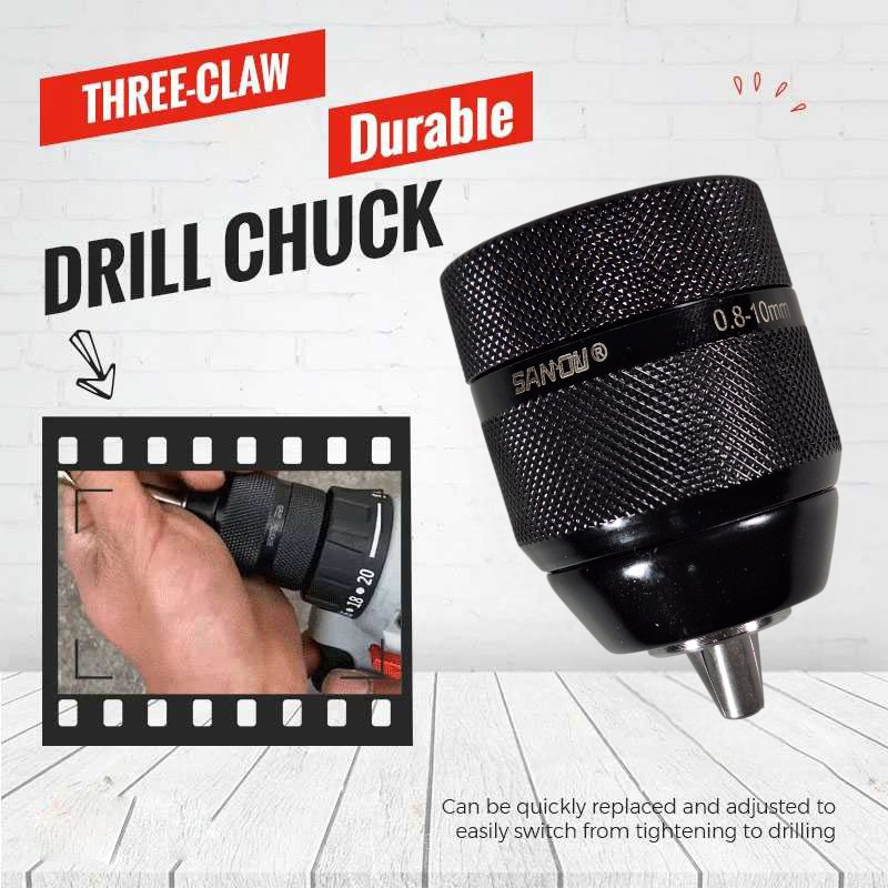 SAN OU Adaptor Bor Drill Chuck Keyless Chuck 0.8-10mm 3/8-24 UNF - XZ-10 Gambar produk SAN OU Adaptor Bor Drill Chuck Keyless Chuck 0.8-10mm 3/8-24 UNF - XZ-10