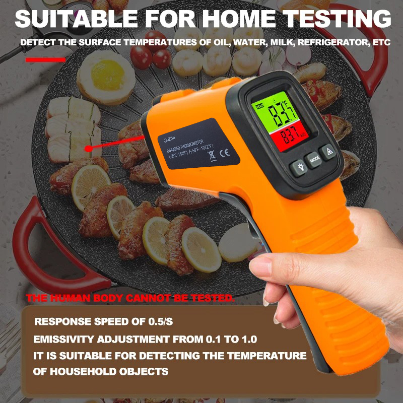 Gambar produk Anseny Termometer Industrial Digital Thermogun Infrared Dual Color LCD - CX6014