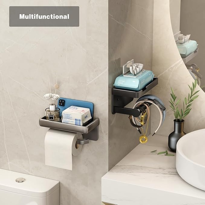 MOSHANG Gantungan Roller Tisu Kamar Mandi Toilet Paper Aluminium - M238 Gambar produk MOSHANG Gantungan Roller Tisu Kamar Mandi Toilet Paper Aluminium - M238