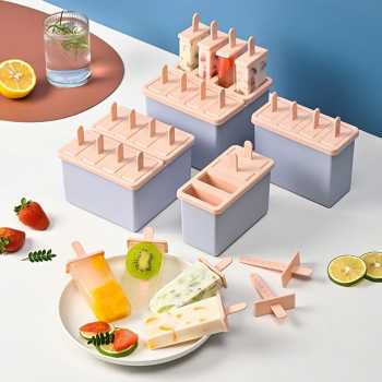 Gambar produk FUNDA Cetakan Es Krim 8 Grid Ice Cream Mold with Reusable Sticks - JS250