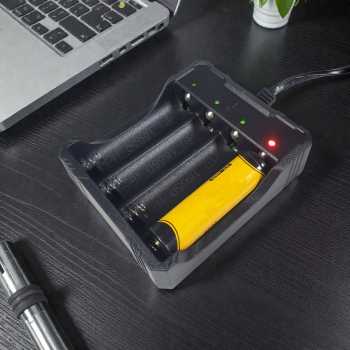 Gambar produk Hong Dong Charger Baterai 4 Slot 18650 Li-Ion LED Light 4.2V 1200mA - MS-404A