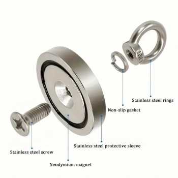 Gambar produk SINIJI Magnet Gantungan Round Hook Strong Neodymium 6kg - J16