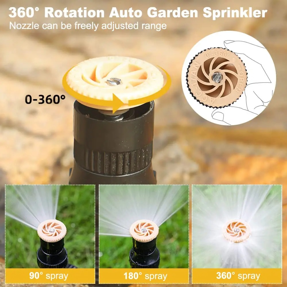 SANON Alat Penyiram Tanaman Otomatis Taman Rotasi 360 Sprinkler - SN-36 Gambar produk SANON Alat Penyiram Tanaman Otomatis Taman Rotasi 360 Sprinkler - SN-36