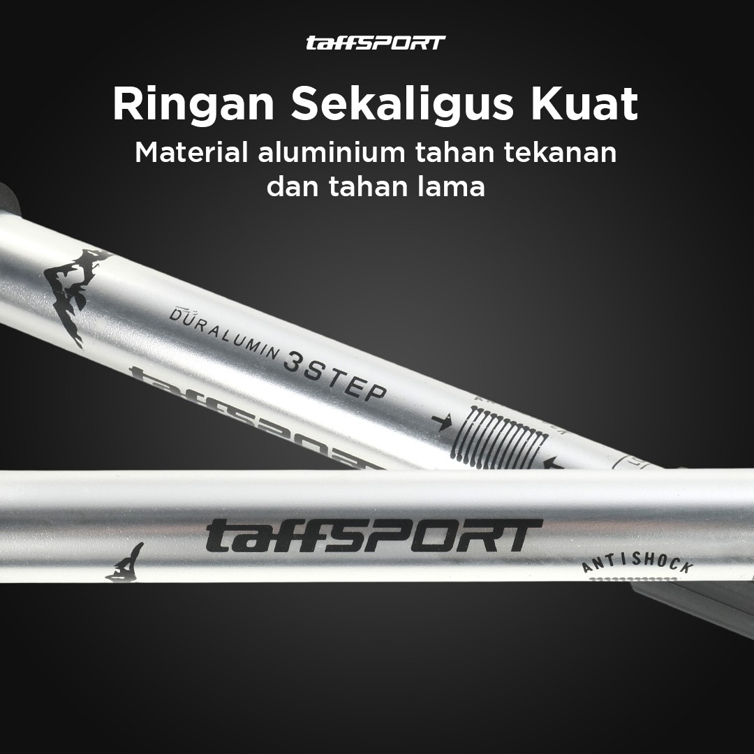 TaffSPORT Tongkat Hiking Telescopic Trekking Pole Aluminium 135cm - X-11 Gambar produk TaffSPORT Tongkat Hiking Telescopic Trekking Pole Aluminium 135cm - X-11