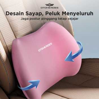 Gambar produk OTOHEROES Bantal Punggung Jok Mobil Memory Foam Lumbar Support - AW-40