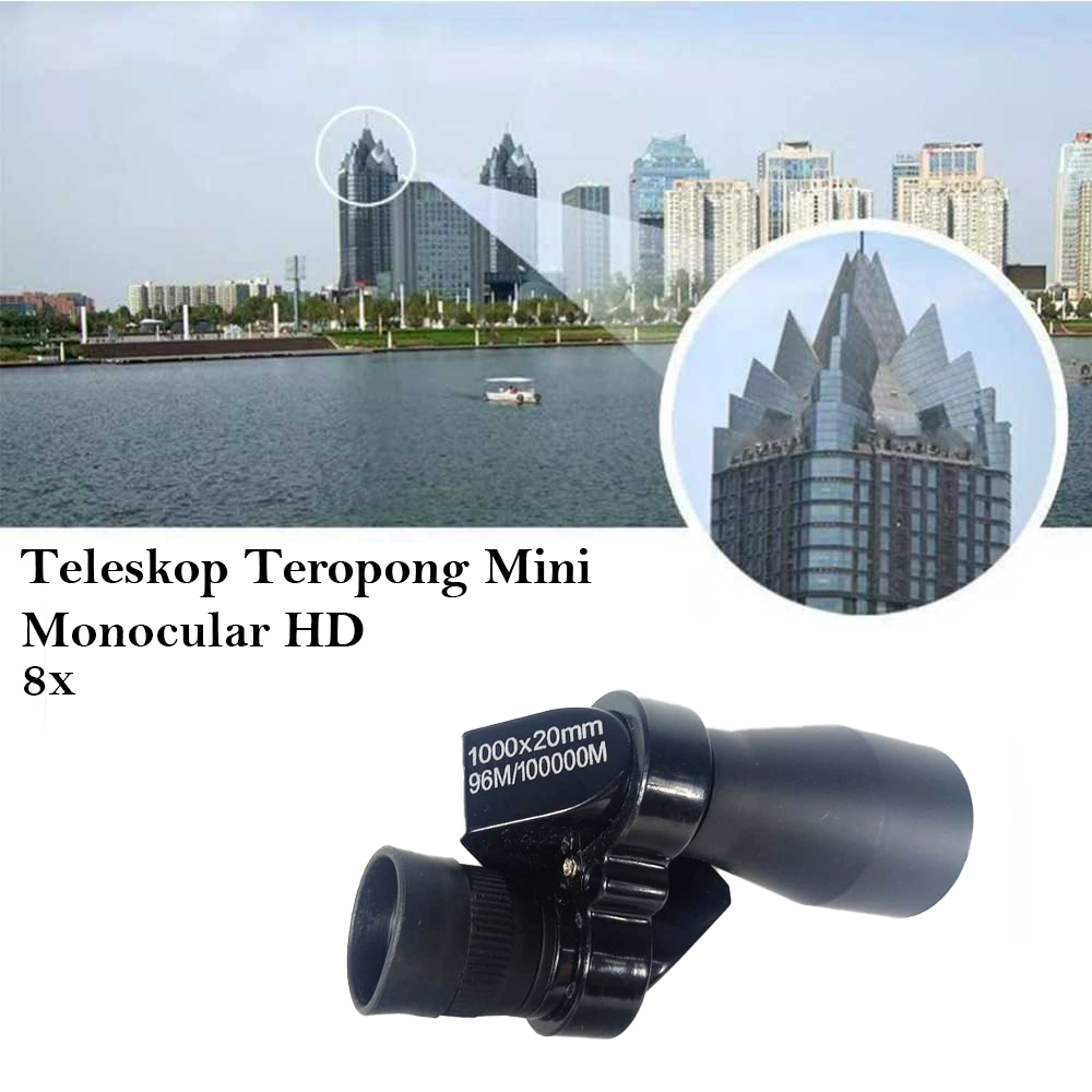KOGER Teleskop Teropong Mini Monocular HD Low Light Telescope 8x - KG132 Gambar produk KOGER Teleskop Teropong Mini Monocular HD Low Light Telescope 8x - KG132