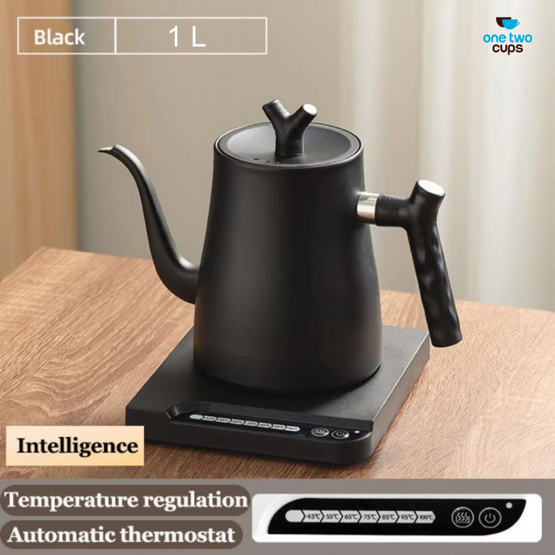 One Two Cups Teko Listrik Kopi Pemanas Air Leher Angsa Kettle 1000W 1L - HR-462 Gambar produk One Two Cups Teko Listrik Kopi Pemanas Air Leher Angsa Kettle 1000W 1L - HR-462