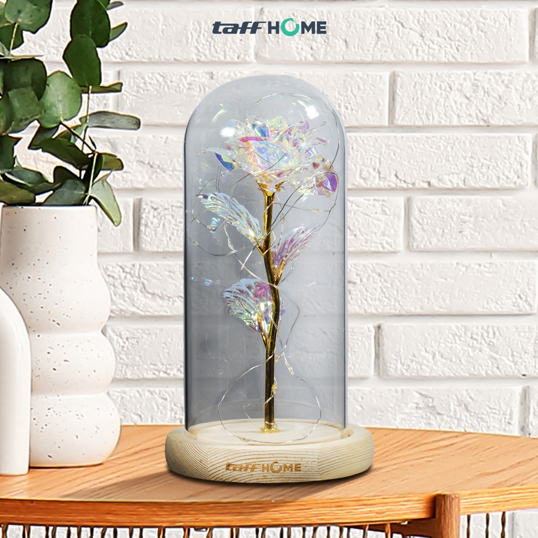 TaffHOME Lampu Meja Hias LED Mawar Beauty and The Beast Warm White - AC01 Gambar produk TaffHOME Lampu Meja Hias LED Mawar Beauty and The Beast Warm White - AC01
