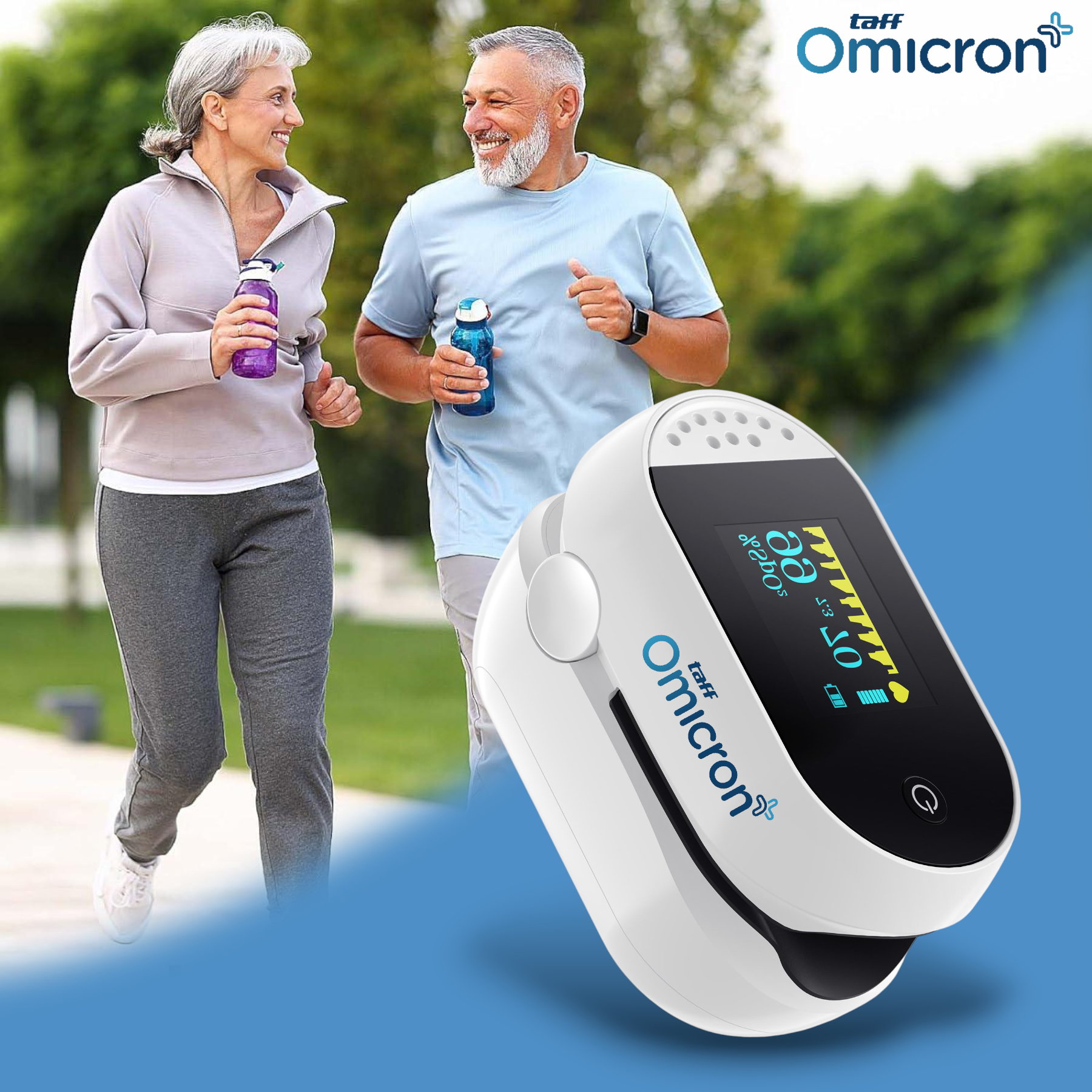 TaffOmicron Fingertip Pulse Oximeter Alat Ukur Saturasi Oksigen Darah - C101B1 Gambar produk TaffOmicron Fingertip Pulse Oximeter Alat Ukur Saturasi Oksigen Darah - C101B1