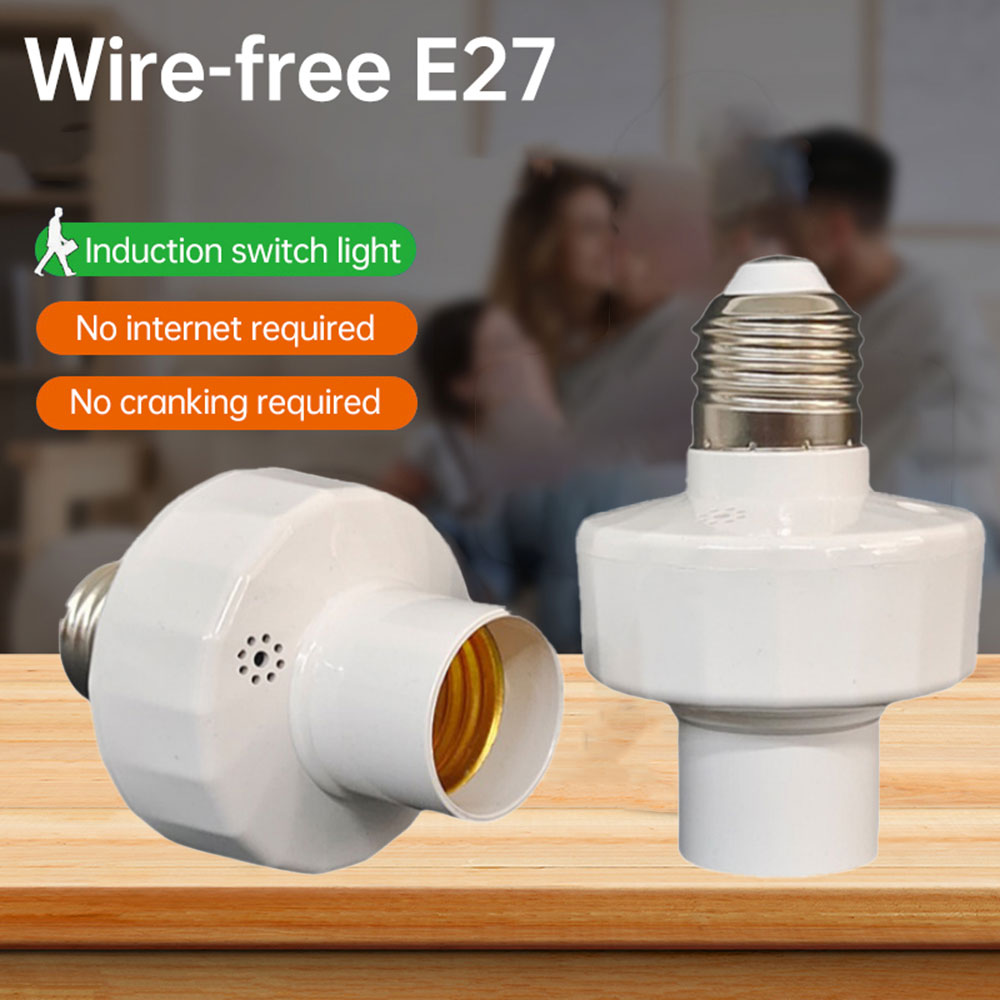 TaffLED Fitting Lampu Bohlam Sensor Radar Lamp Holder 100W E27 - LP100 Gambar produk TaffLED Fitting Lampu Bohlam Sensor Radar Lamp Holder 100W E27 - LP100