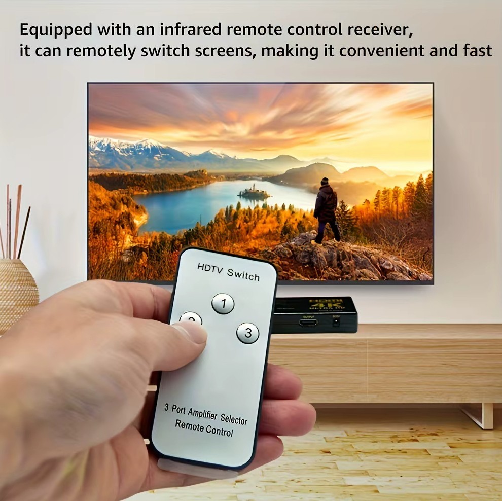 Duorem HDMI Switcher Splitter 3 Port 4K x 2K Ultra HD with Remote - SY-301 Gambar produk Duorem HDMI Switcher Splitter 3 Port 4K x 2K Ultra HD with Remote - SY-301