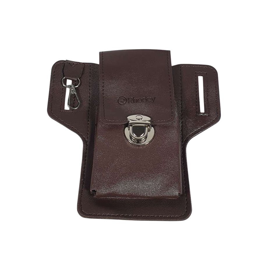 Rhodey Tas Pinggang Sabuk Smartphone Holster PU Leather - FSN25 Gambar produk Rhodey Tas Pinggang Sabuk Smartphone Holster PU Leather - FSN25