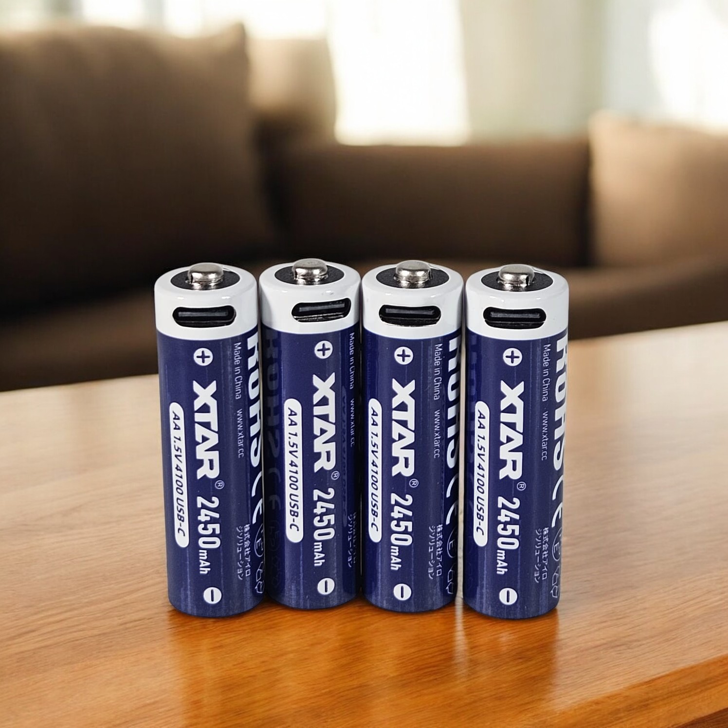 Gambar produk XTAR Baterai Rechargeable AA Lithium USB Type C Port 2450mAh 4 PCS - X4C-V2