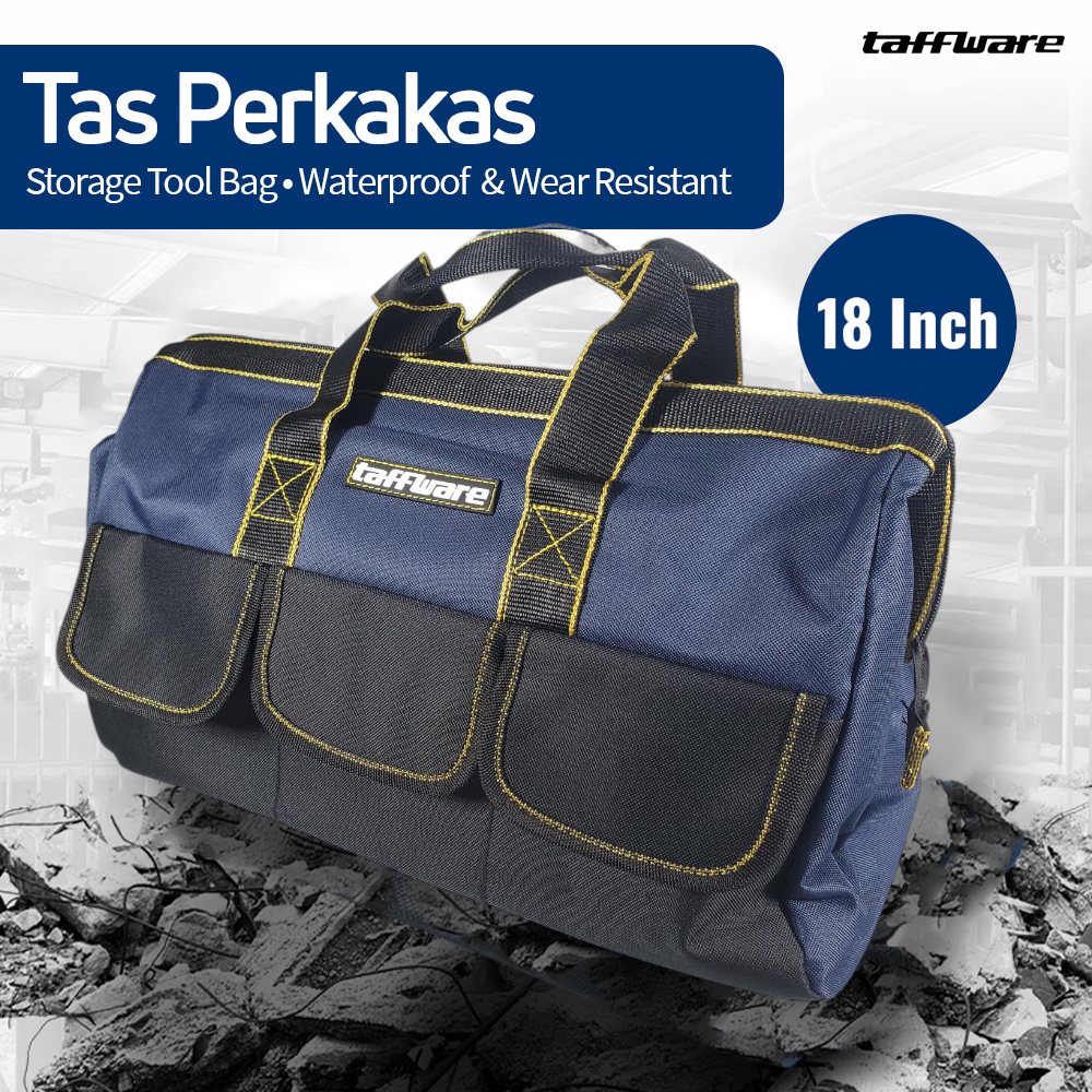 Gambar produk Taffware Tas Perkakas Storage Tool Bag Waterproof Wear Resistant 18 Inch - A03403