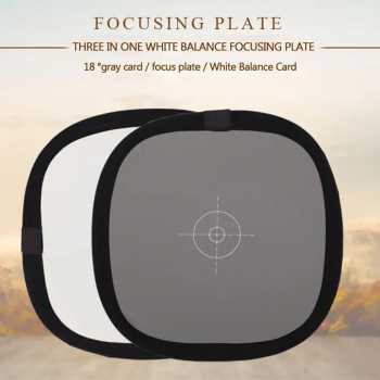 Fotodiox Focusing Plate Grey Card 18 Percent Photography 2in1 30cm - FT-18