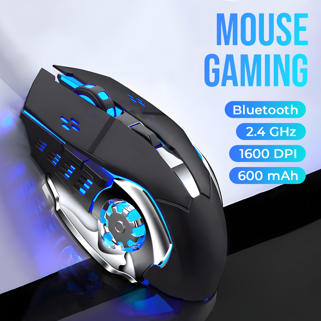 T-WOLF Mouse Gaming Wireless Bluetooth Optical 2.4GHz Silent 1600DPI - Q13 Gambar produk T-WOLF Mouse Gaming Wireless Bluetooth Optical 2.4GHz Silent 1600DPI - Q13