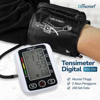Gambar produk TaffOmicron Pengukur Tekanan Darah Tensimeter Digital Dual Power without Voice - BW-750