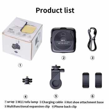 Gambar produk Nagnahz Lampu Fill Light LED 3in1 Color 3000-9900K Hot Shoe 2000mAh - M11