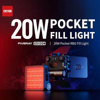 Zhiyun Lampu Studio Fotografi LED RGBW 6 Mode Magnetic Base 20W - M20C