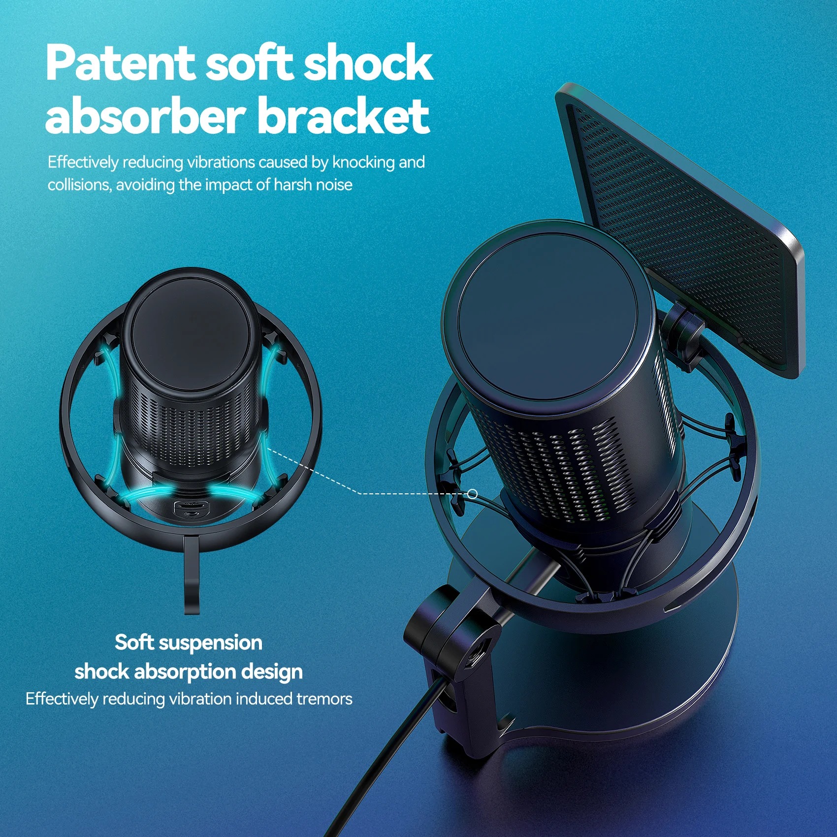 Gambar produk AyeBeau Mikrofon Kondenser Condenser Microphone Studio with Filter - GM7