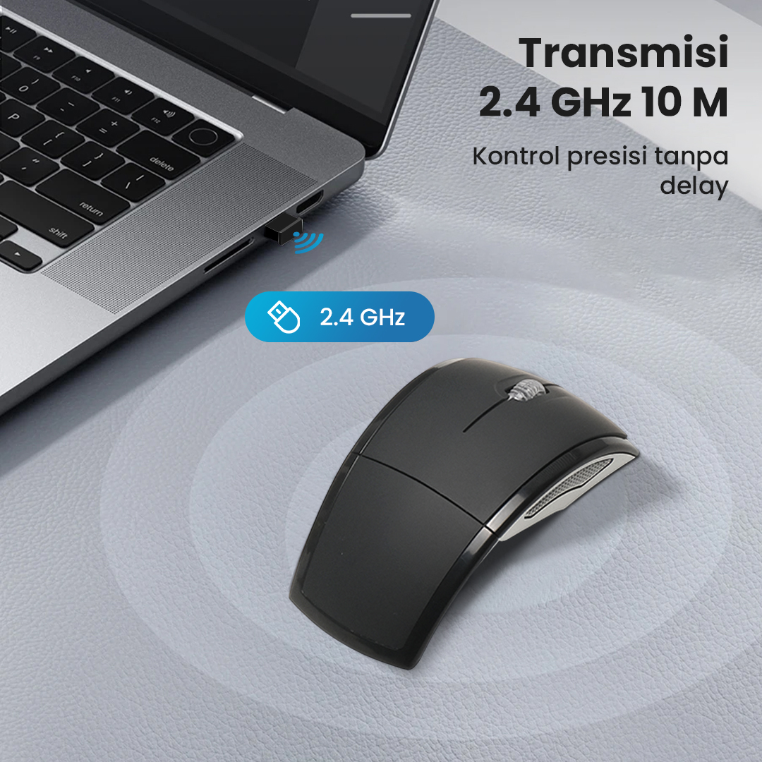 iMace Mouse Wireless Optical 2.4GHz Folded Super Slim 1600DPI - M016 Gambar produk iMace Mouse Wireless Optical 2.4GHz Folded Super Slim 1600DPI - M016
