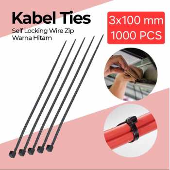 YCDC Kabel Ties Self Locking Wire Zip 3x100mm 1000 PCS - LYZ-100