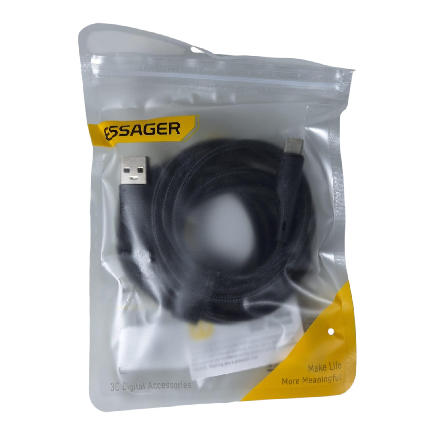 ESSAGER Kabel Data Type C Multifungsi Fast Charging LED Braided 3A 3M - ES-X13 Gambar produk ESSAGER Kabel Data Type C Multifungsi Fast Charging LED Braided 3A 3M - ES-X13