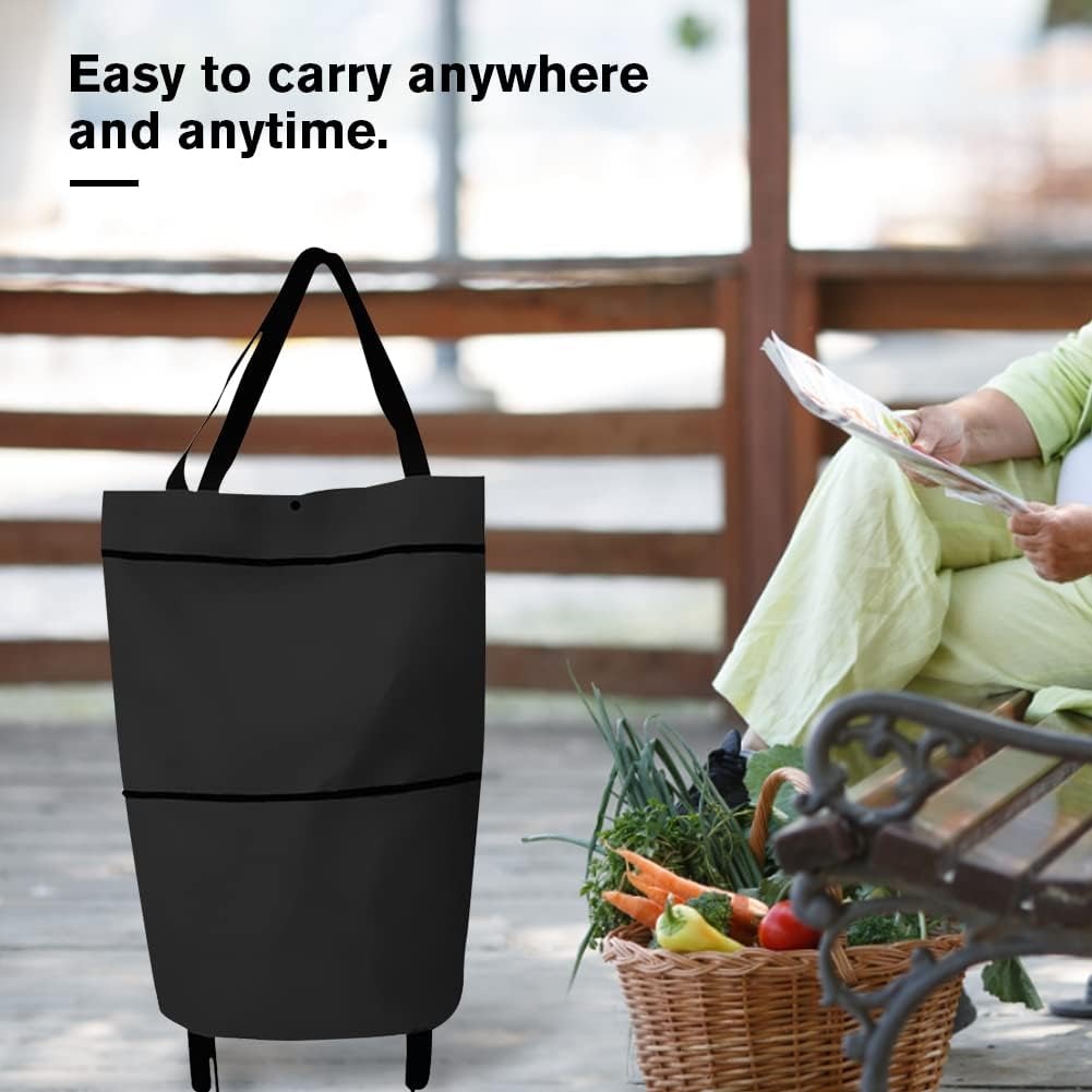 Gambar produk SAKU Troli Belanja Lipat Grocery Shopping Cart Foldable Oxford Fabric - SK-60