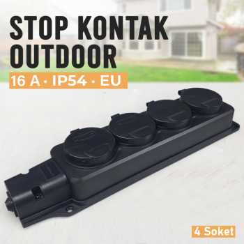 Taffware Stop Kontak Outdoor Terminal Anti Air IP54 16A 250V EU - T36