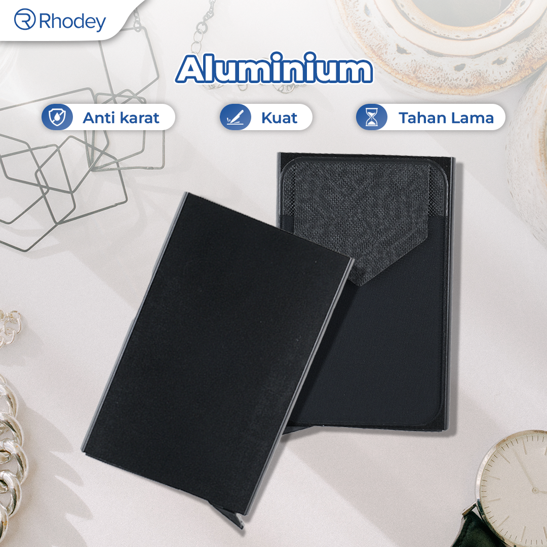 Gambar produk Rhodey Dompet Kartu Slim Slider Aluminium Anti RFID - G883