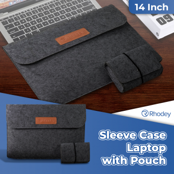 Rhodey Sleeve Case Laptop Macbook Felt with Pouch - AK01