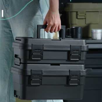 Gambar produk RVETEE Kotak Perkakas Penyimpanan Barang Tukang Toolbox Hard Case 15L - RV-50