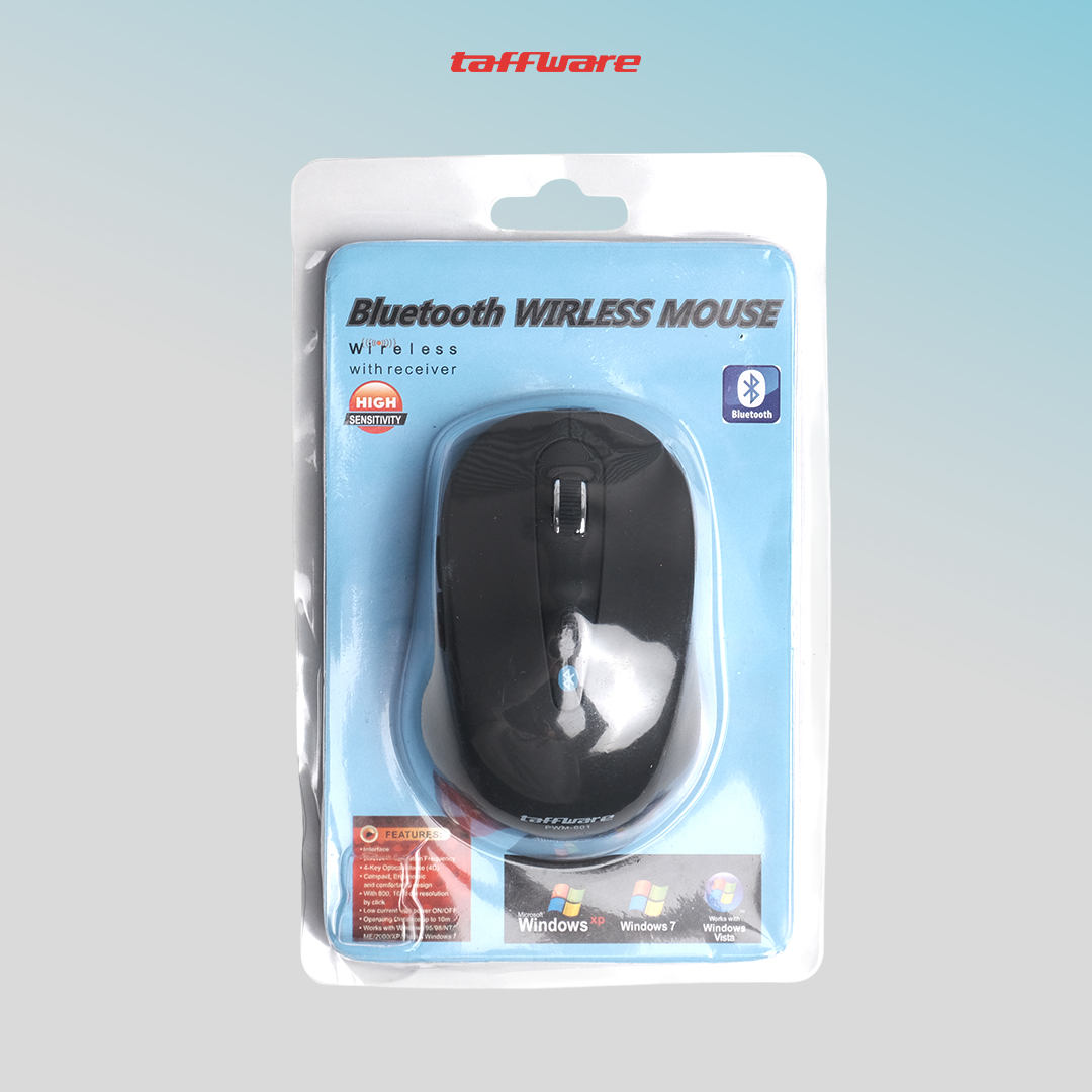 Taffware Mouse Bluetooth Wireless Optical Ergonomic Design 1600DPI - PWM-601 Gambar produk Taffware Mouse Bluetooth Wireless Optical Ergonomic Design 1600DPI - PWM-601