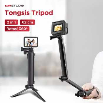 TaffSTUDIO Tripod Mini Kamera Portable Monopod for Action Cam 62cm - VS77