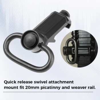 WildSpo QD Sling Swivel Picatinny Rail Mount Quick Release 20mm - WS-20