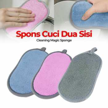 BEAR FAMILY Spons Cuci Dua Sisi Cleaning Magic Sponge - BE10