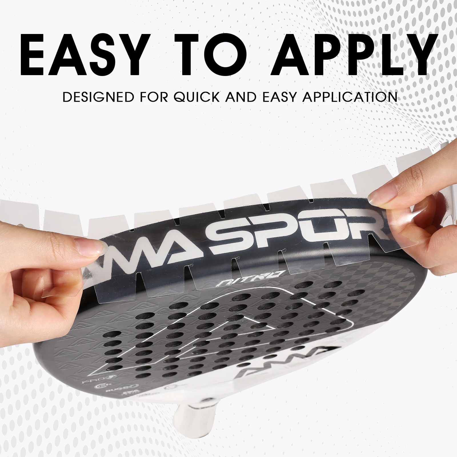 AMA Sport Pelindung Kepala Frame Raket Padel TPU Head Guard Tape Gigi Besar - BTR42 Gambar produk AMA Sport Pelindung Kepala Frame Raket Padel TPU Head Guard Tape Gigi Besar - BTR42