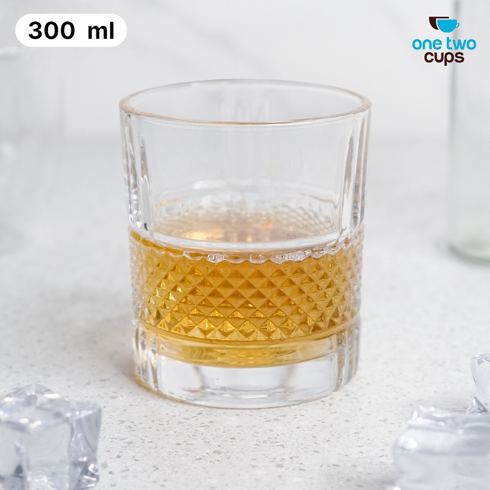 One Two Cups Gelas Whisky Cocktail Old Fashion Rock Glass 300ml - VL3 Gambar produk One Two Cups Gelas Whisky Cocktail Old Fashion Rock Glass 300ml - VL3