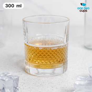 One Two Cups Gelas Whisky Cocktail Old Fashion Rock Glass 300ml - VL3