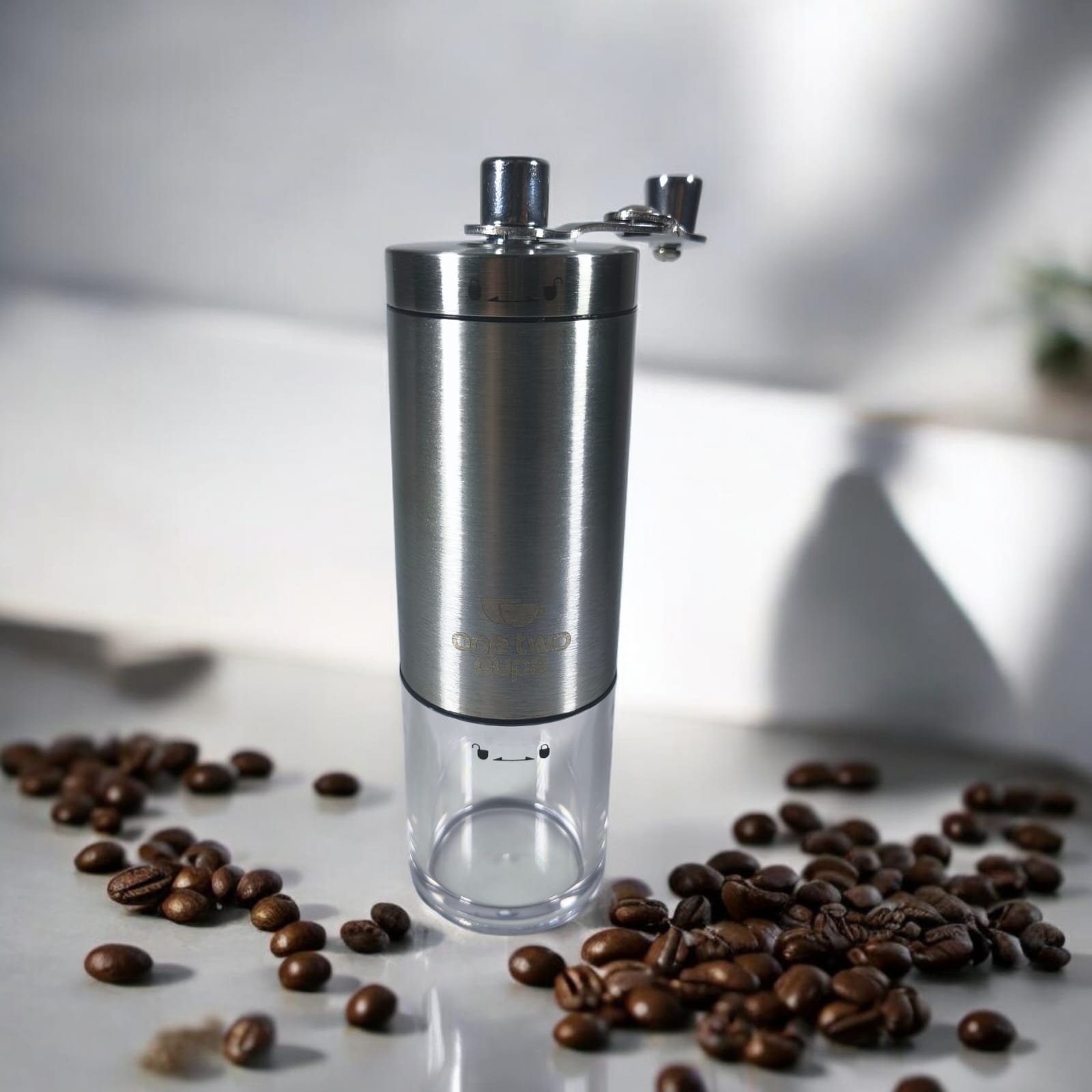 One Two Cups Alat Penggiling Kopi Manual Coffee Grinder Adjustable - 5014 Gambar produk One Two Cups Alat Penggiling Kopi Manual Coffee Grinder Adjustable - 5014