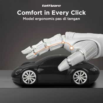 Gambar produk Taffware Mouse Wireless Optical 2.4GHz Model Mobil Supercar 1600DPI - CM0016