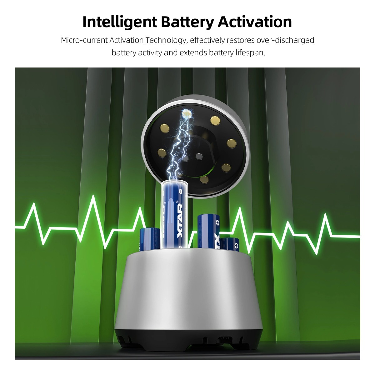 Gambar produk XTAR Charger Baterai 8 Slot AA AAA 1.5V Li-Ion 1.2V Ni-MH LED Type C - L8