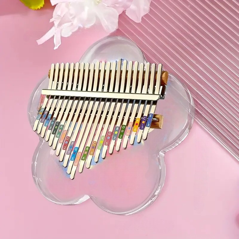 Gambar produk Miwayer Kalimba Thumb Piano Musical Toys 21 Note Sound Acrylic Clover - HRU-002